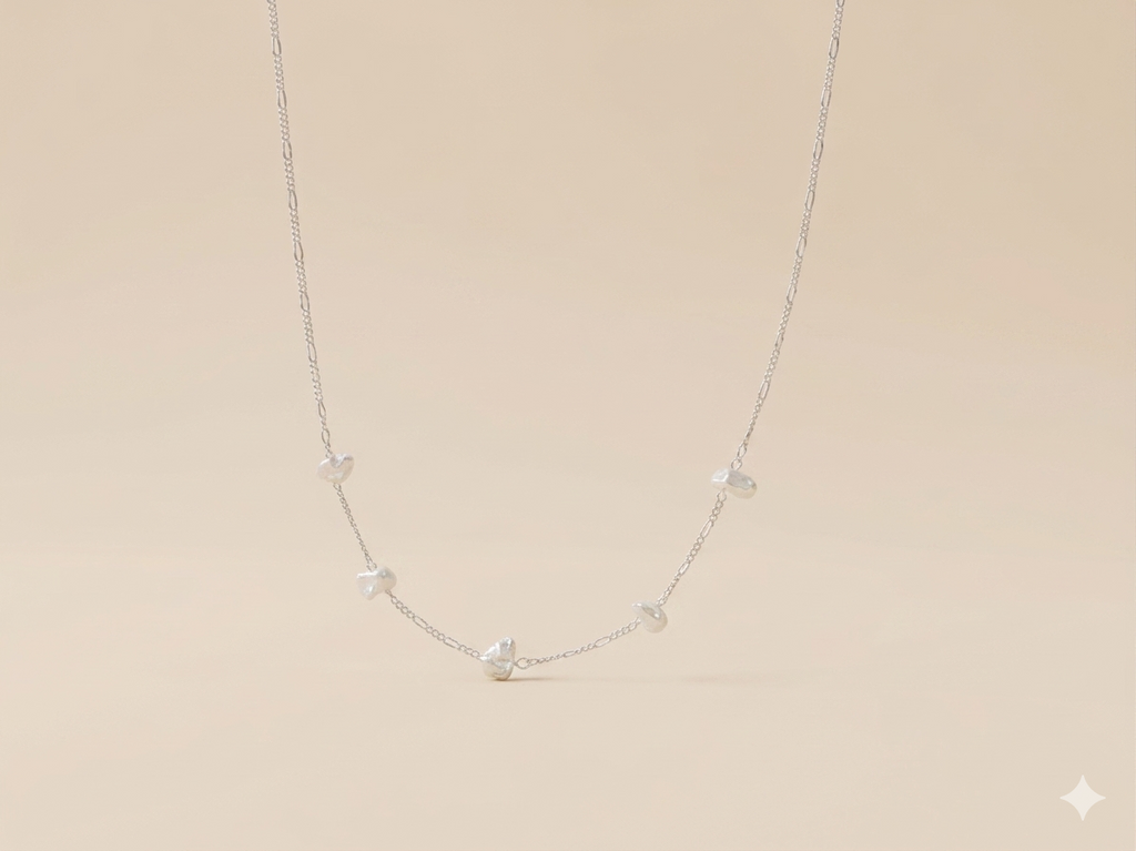 Collar Raíz - Plata de ley 925 con Perlas Barrocas