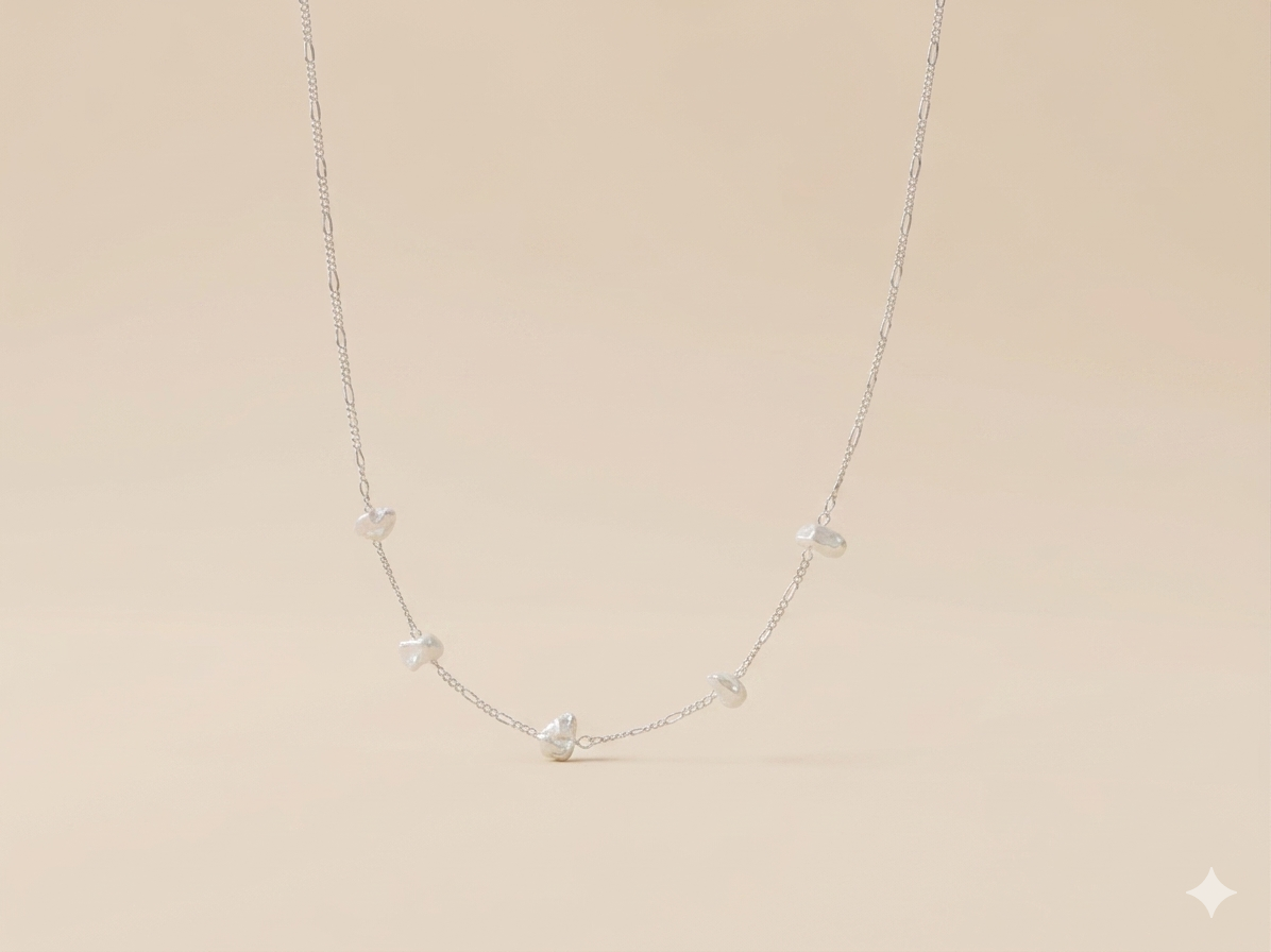 Collar Raíz - Plata de ley 925 con Perlas Barrocas