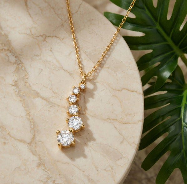 Collar Elara - Plata dorada 925 con circonitas