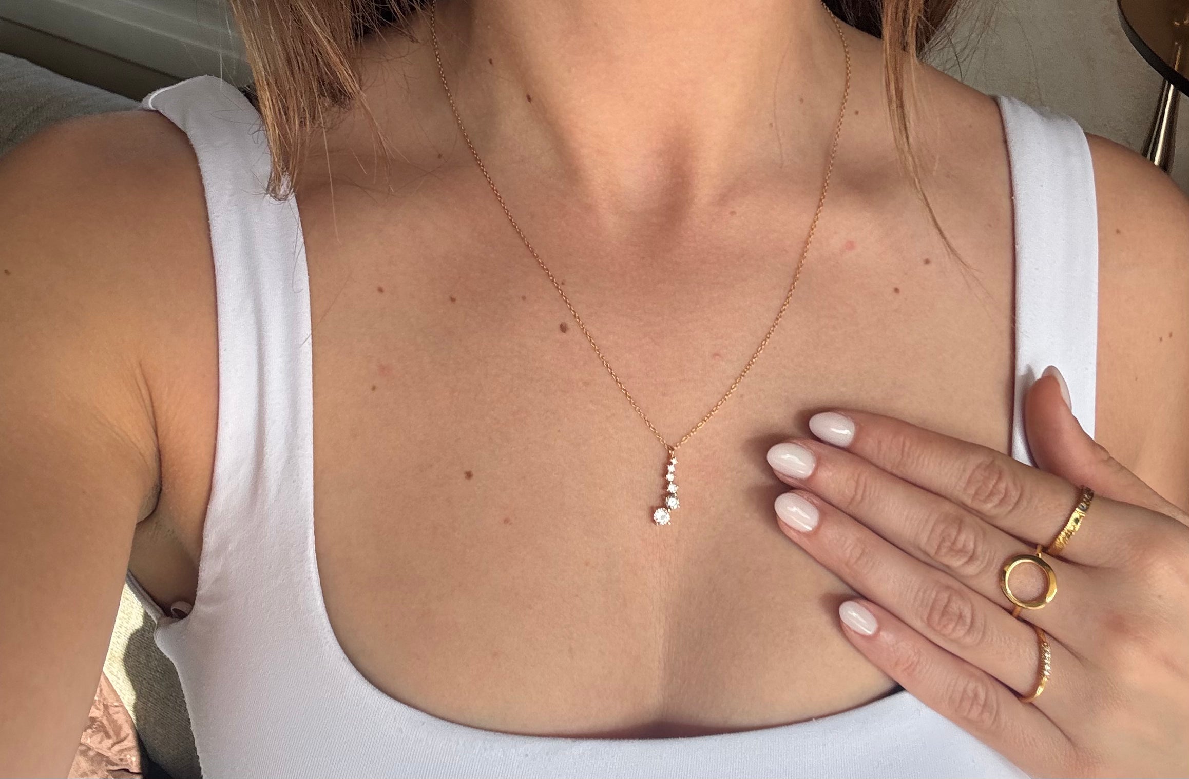 Collar Elara - Plata dorada 925 con circonitas