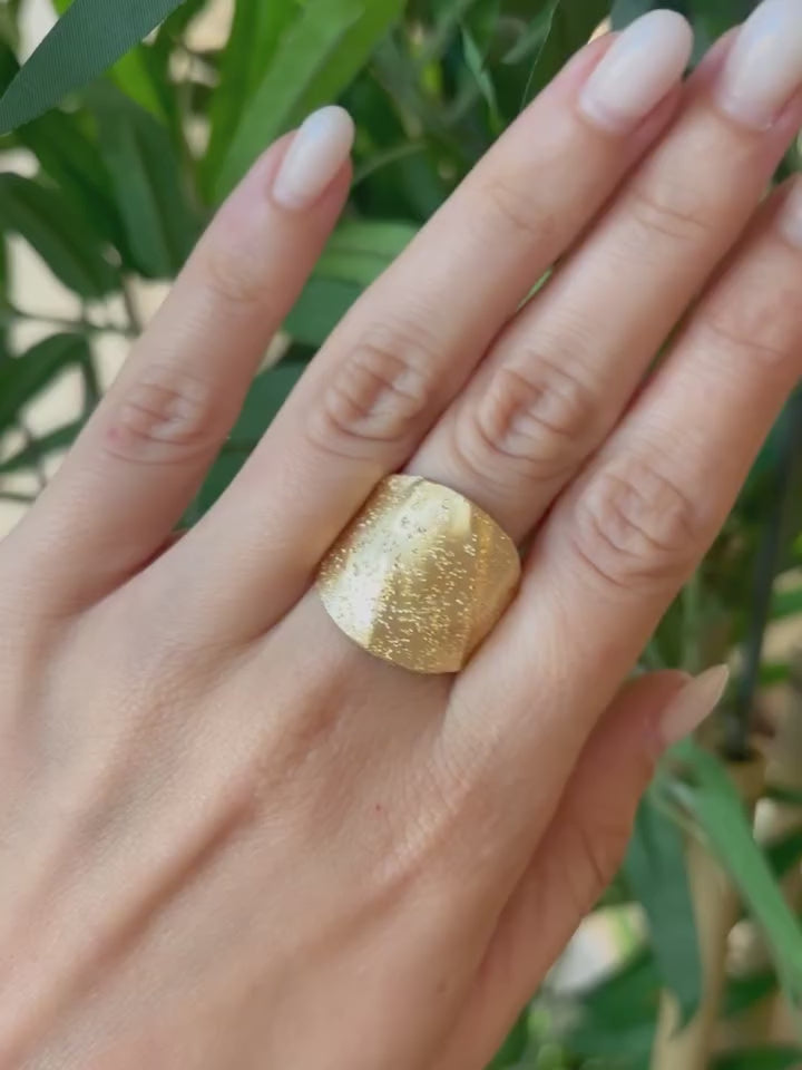 Anillo Savia - Plata 925 baño en oro