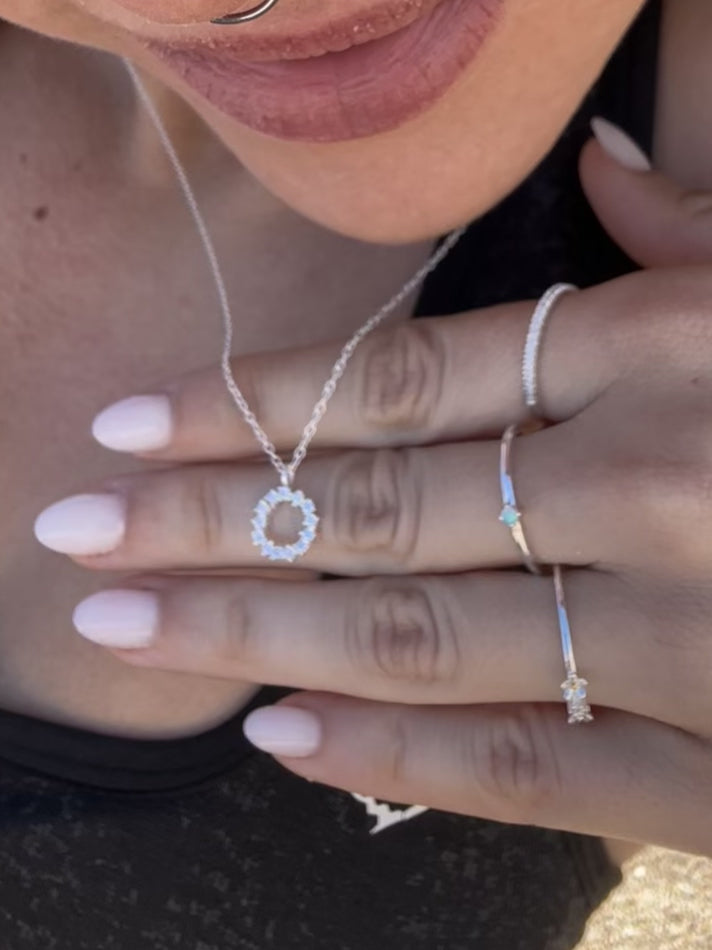 Collar Halo - Plata 925 con circonitas