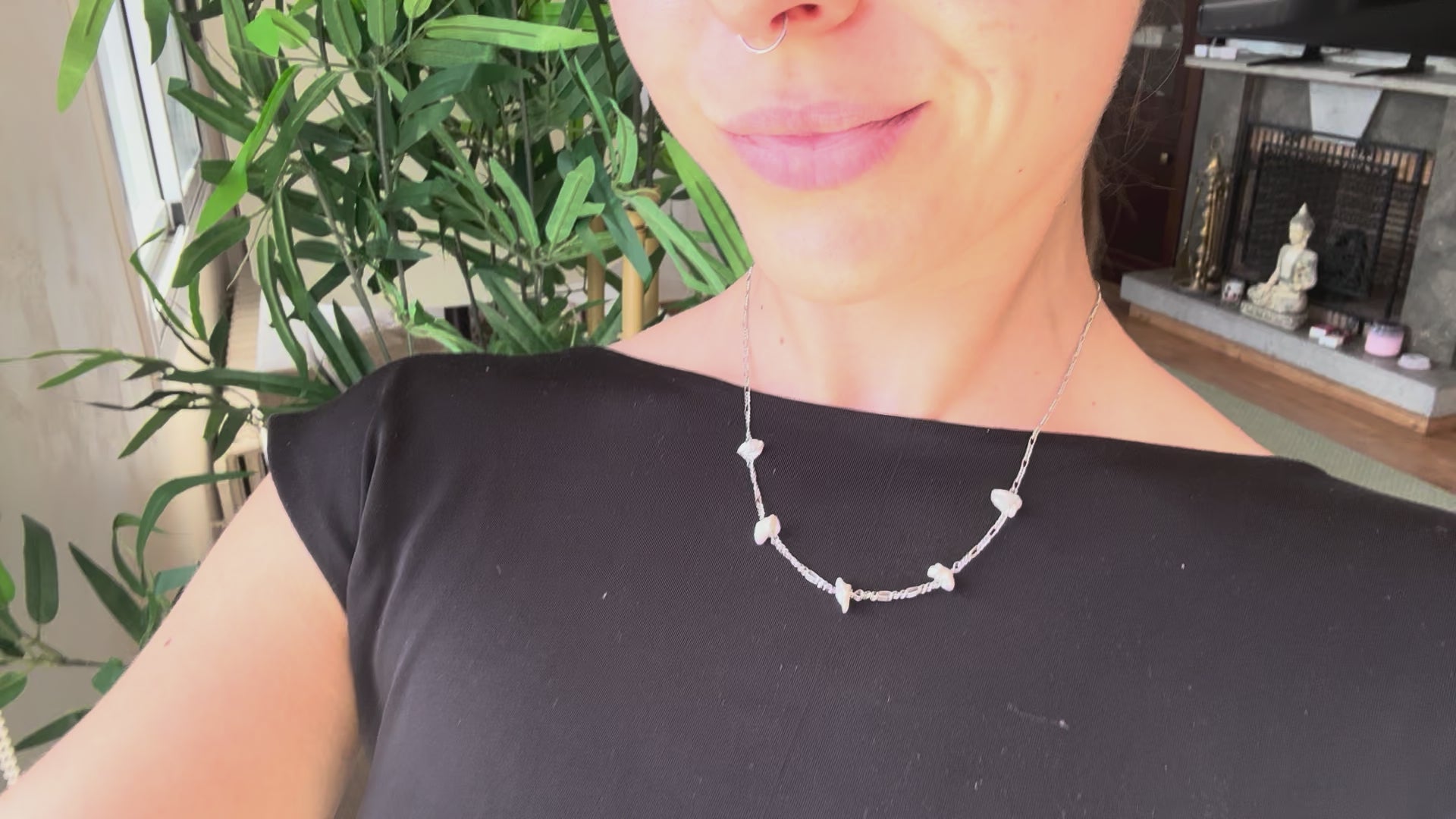 Collar Raíz - Plata de ley 925 con Perlas Barrocas