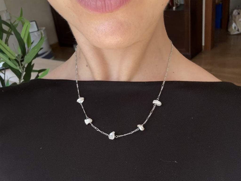 Collar Raíz - Plata de ley 925 con Perlas Barrocas
