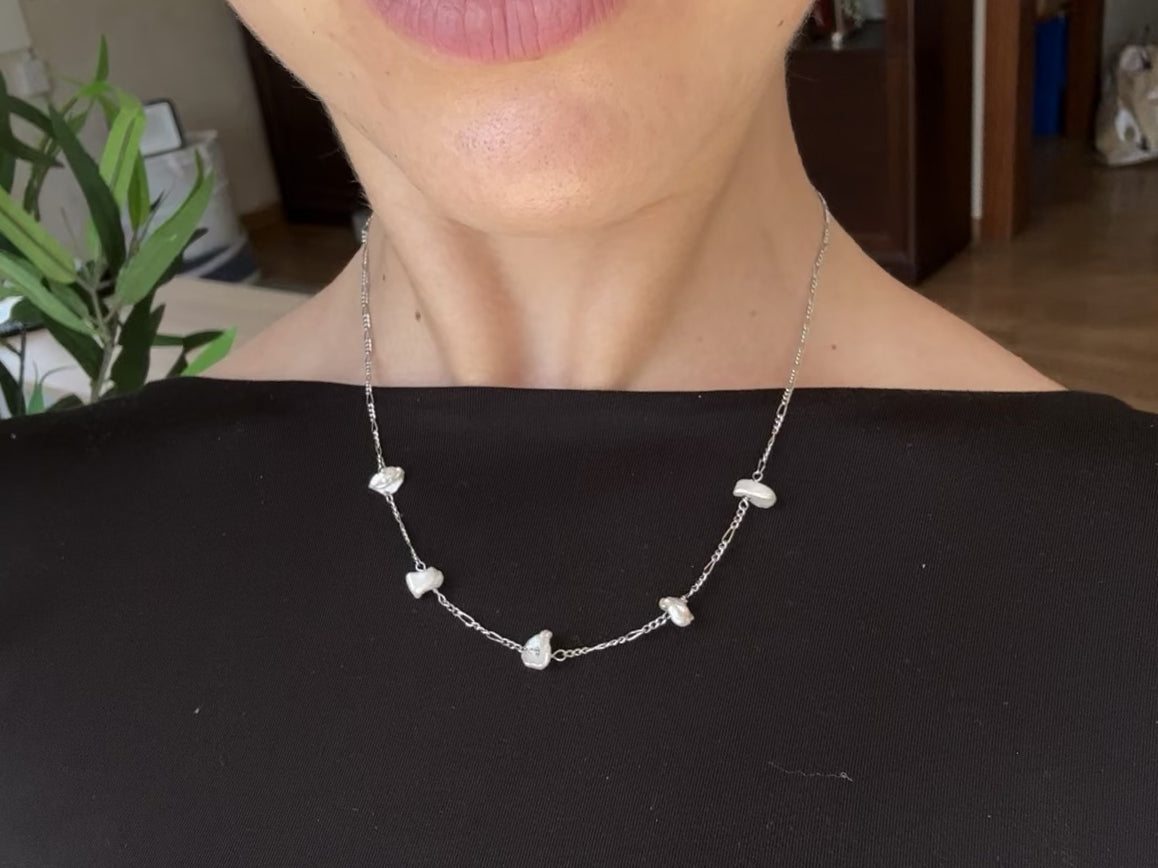 Collar Raíz - Plata de ley 925 con Perlas Barrocas