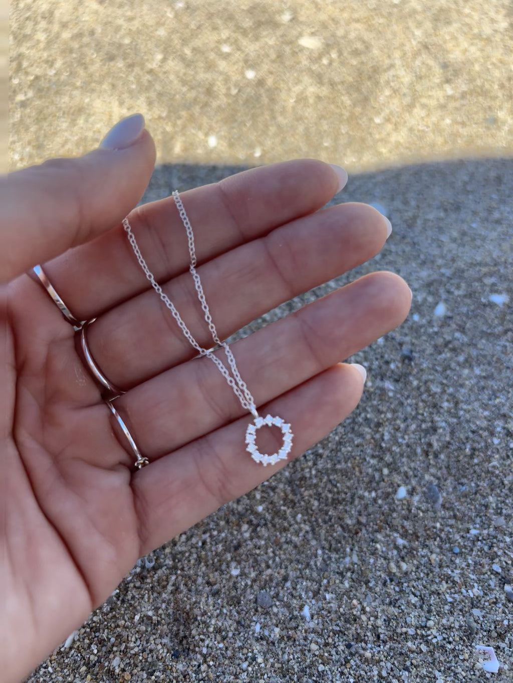 Collar Halo - Plata 925 con circonitas